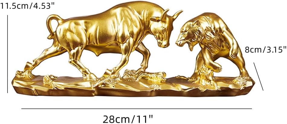 Bull and Bear Statue / Gold