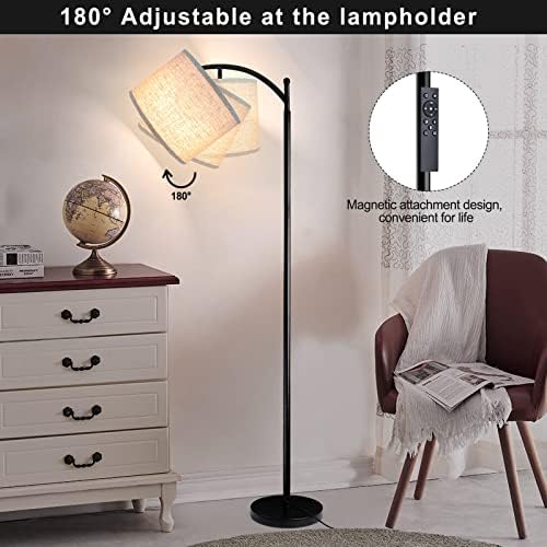 ROTTOGOON Floor Lamp for Living Room, 4 Color Temperature LED Floor Lamp with Remote Control & Foot Switch, LED Bulb