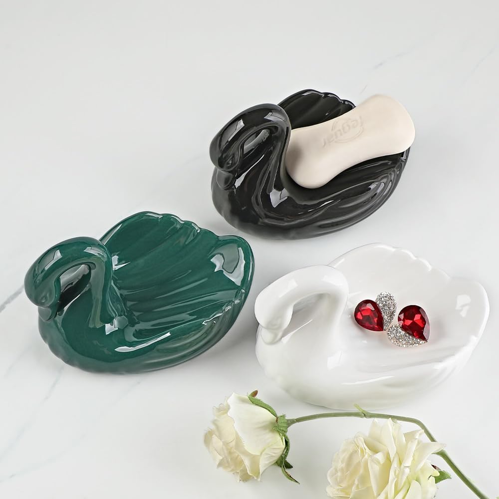 Ceramic Tray / Draining Soap Dish / White