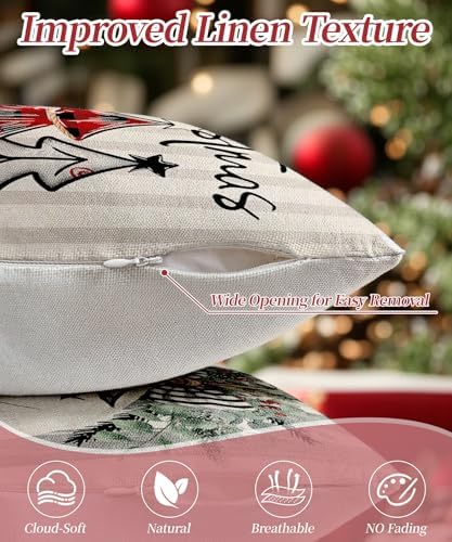 Christmas Pillow Covers Decorative for Couch Sofa Livingroom Outdoor Christmas Home Decor