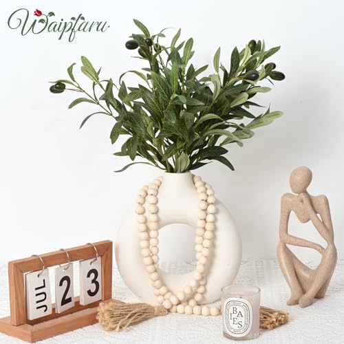 Faux Olive Branches for Vases / 18 / Set of 3