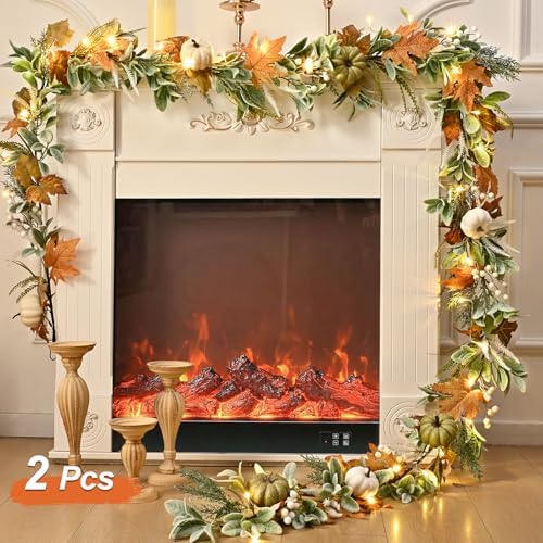 Waipfaru Fall Decor, 6 Ft Fall Garland for Mantle