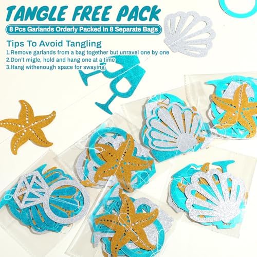 Xinnun 8 Pcs Toast Coast Party Decorations Beach Bachelorette Garland