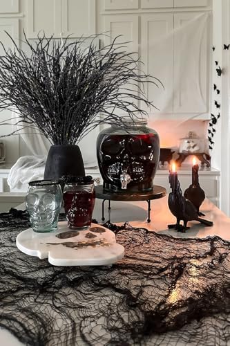 5 Pcs Halloween Picks and Sprays Black Artificial Curly Willow Branches 27.4Inch Floral Twig Stems Sticks Vase Fillers Black Halloween Ornament for Centerpieces Party Holiday Christmas Decorations