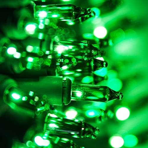 TW SHINE Green Christmas Lights, 18.5FT 100 Count Incandescent Halloween Lights, Waterproof St. Patrick's Day Decorations for Outdoor Indoor Xmas Tree Patio Home Party Garden Yard Decor