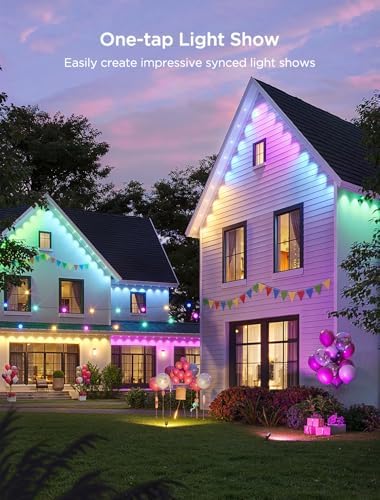 Govee Permanent Outdoor Lights 2, 50ft RGBIC Outdoor Lights with 100 Modes