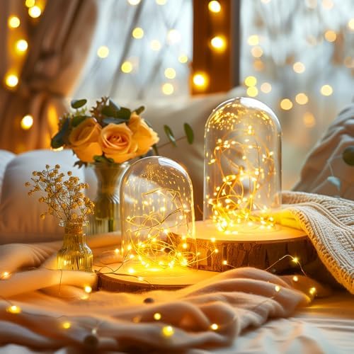 Minetom Fairy Lights Plug in, 33Ft 100LEDs String Lights for Bedroom