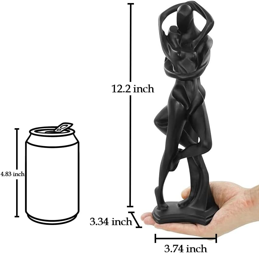 Anniversary Wedding Statue Abstract Ornament Figurine Home & Office / Black, Passionate