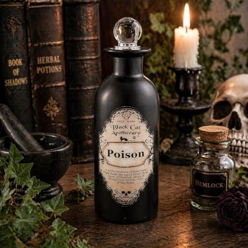 Nemesis Now Poison Potion Bottle 20cm Black