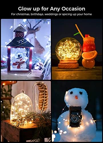 Brightown 12 Pack Battery Operated LED Fairy Lights for Xmas Decor