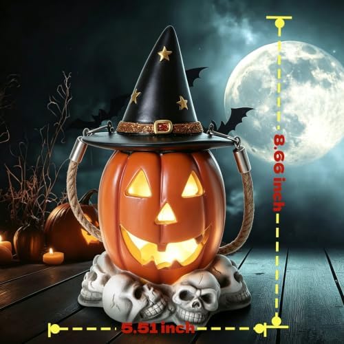 Halloween Decorations Hanging Pumpkin Lantern – LED Lighted Pumpkin