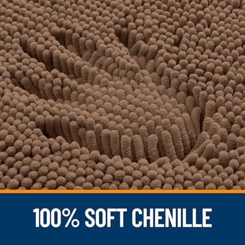 OLANLY Large Bathroom Rugs 44x32, Extra Soft Absorbent Chenille Bath Rugs