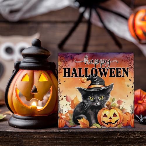 Halloween Decorations, Happy Halloween Wooden Sign Decor Desk Sign