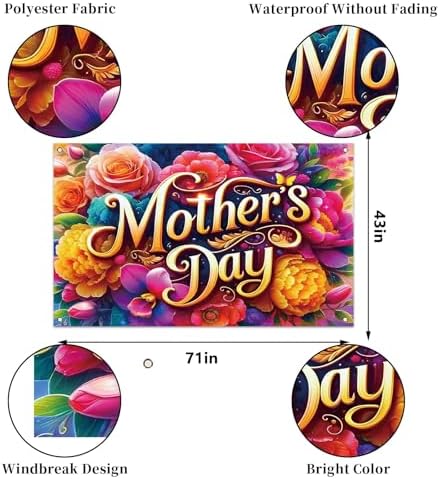 Mothers Day Backdrop Feliz Dia De Las Madres Decoration for Home