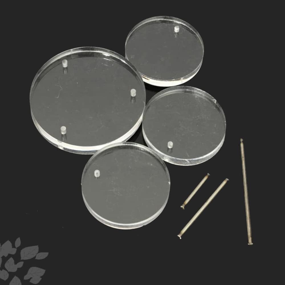 Acrylic Round Products Display Stands 3 Tier Riser Rotatable Jewelry Storage Stand Display Stand