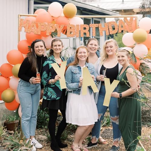 BEISHIDA Light Orange 116 PCS A-Z DIY Letter Custom Banner Party Decor
