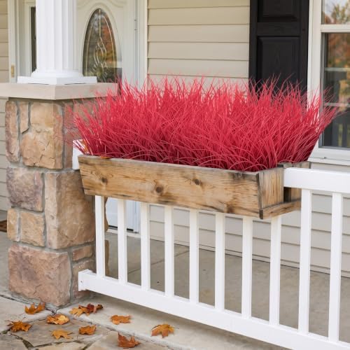 RECUTMS 12Pcs Artificial Grass Plant Fall Greenery Stems Faux Wheat Grass