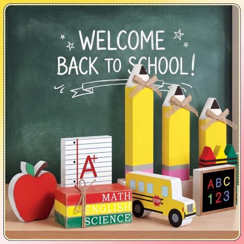 11 Pcs Back to School Tiered Tray Decor, Table Centerpiece Decor