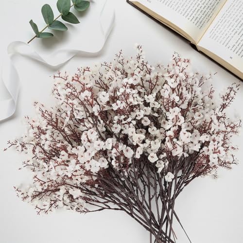 16Pcs Artificial Babys Breath Flowers Real Touch Fake Flowers Decoration