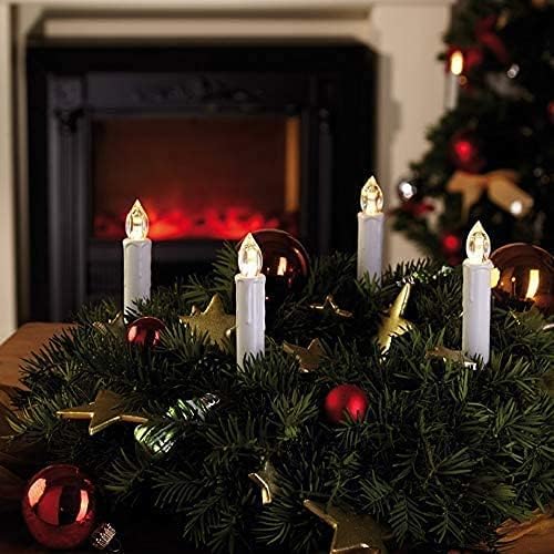 30PCS Flameless LED Taper Candles Battery Operated Christmas Tree Candle Lights With Remote Timer, Flickering Flame