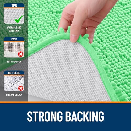 OLANLY Bathroom Runner Rugs 40x24, Extra Soft Absorbent Chenille Bath Rugs