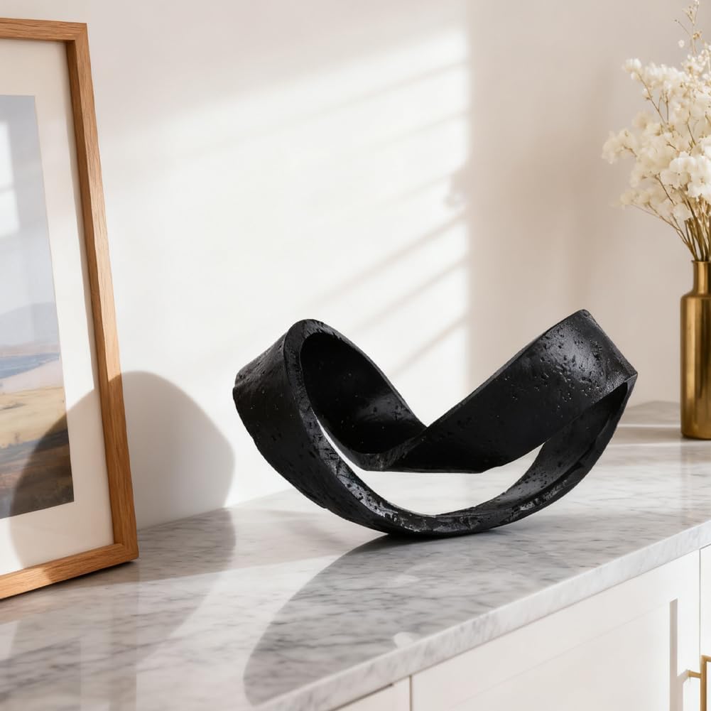 Multi-Angle Abstract Art Statue / Black