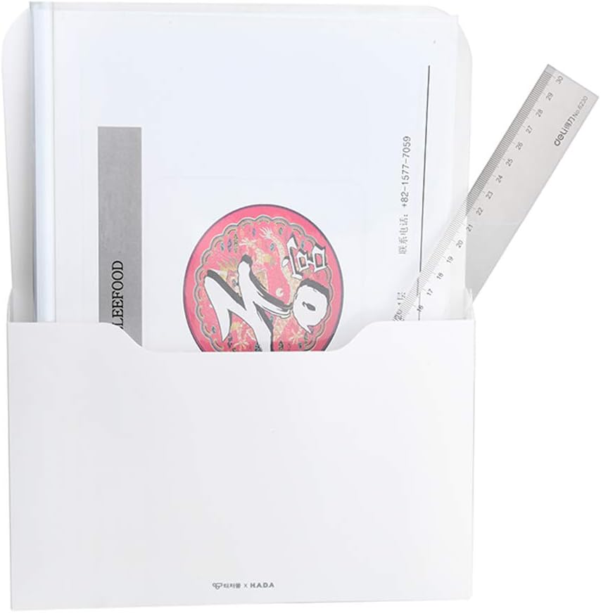 Marbrasse 2 Pack Magnetic File Holder - Paper Holder, Pocket Organizer,Hanging Wall File Organizer Office Supplies