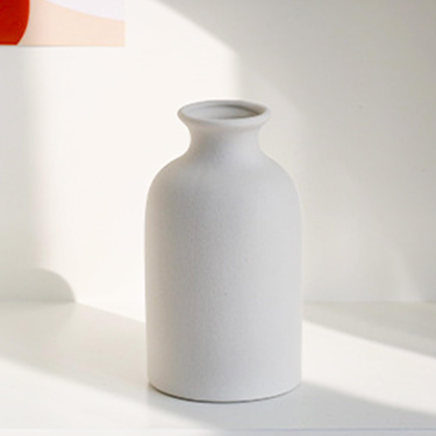 Modern White Small Ceramic Vase / White - Style 4 / Set of 12