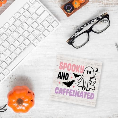 Halloween Ghost Coffee Sign Decor Decorations