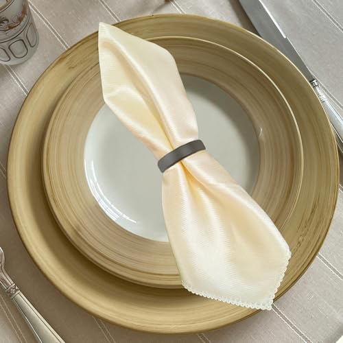 10 Pcs Black Napkin Rings - Metal Napkin Ring(Semicircle)
