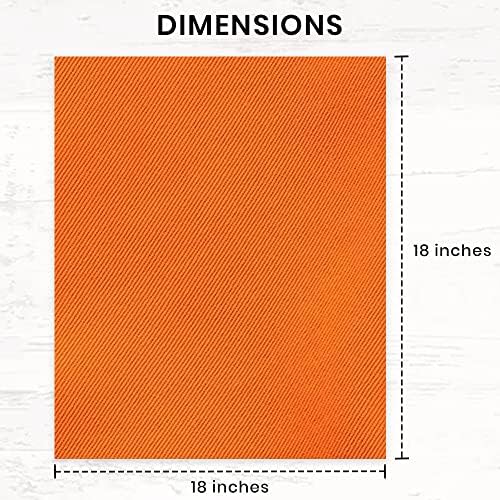 Orange Cloth Dinner Cotton 18x18 in Washable Napkins Cloth|Absorbent Reusable Spring Easter Basket Decor Pk of 6 Table Napkins Cocktail Party Wedding Hotel Cafe Cloth Napkins