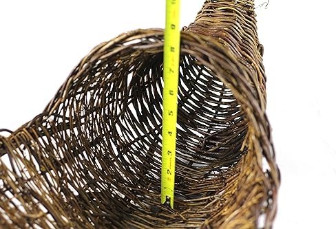 Large-Size Grapevine Cornucopia. The Inside Opening is 10 inches in Diameter so That You can fit Multiple Small Pumpkins, Fruits, Dried Leaves, Flowers, and/or Branches.