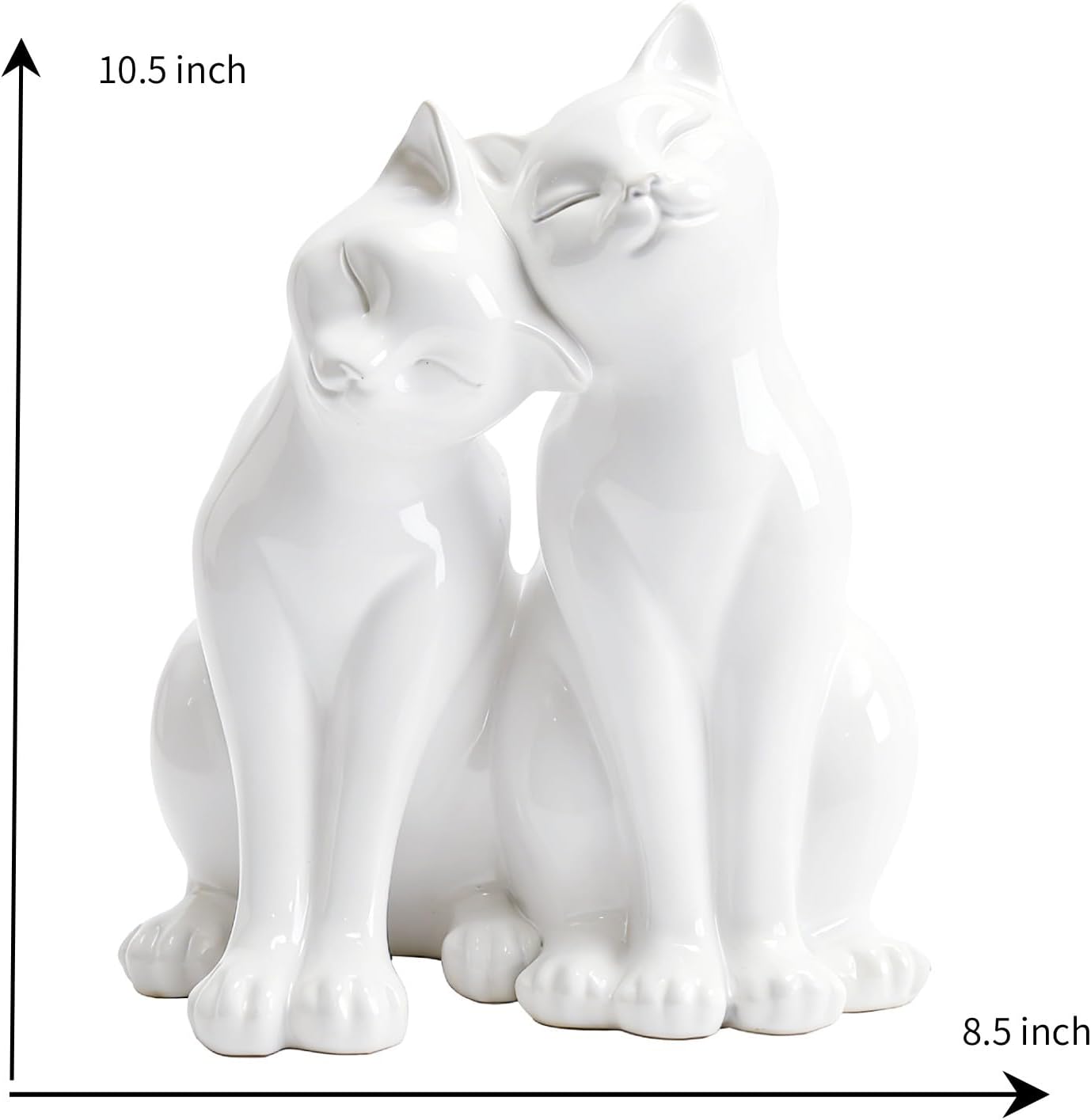 Cat Statues Home Decor Cat-Figurines / Couple Cat / 8.5 x 8 x 10.5