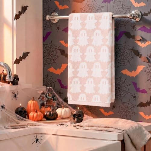 Artoid Mode 1 Pc Pink Ghost Halloween Hand Towel for Bathroom