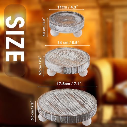 Wood Risers for Decor Mini Wooden Stool Display Stand / Set of 3