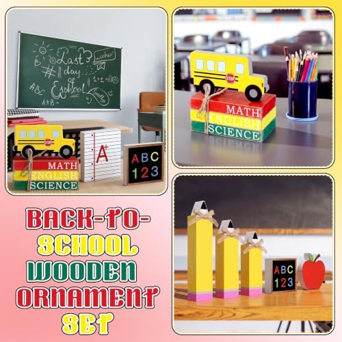 11 Pcs Back to School Tiered Tray Decor, Table Centerpiece Decor
