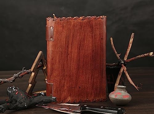 Hocus Pocus Book Of Spells, Spell Books With Real Spells, Prop Halloween Decorations Decor, Book Of Shadows Spell Book, Witchy Gifts For Women Spellbook Leather Bound Journal, Grimoire Witch 10 x 7
