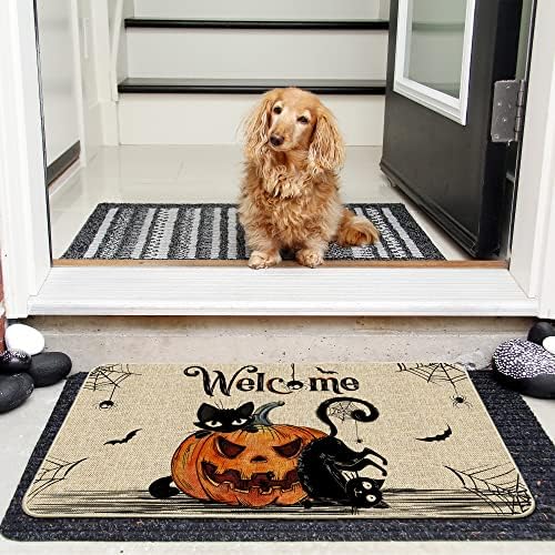 Hexagram Halloween Door Mat, Welcome Mat for Front Door Outdoor 17x29