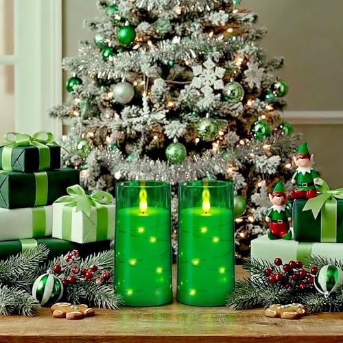 Homemory 3"x6" Flameless Candles, Flickering LED Pillar Candles with Remote