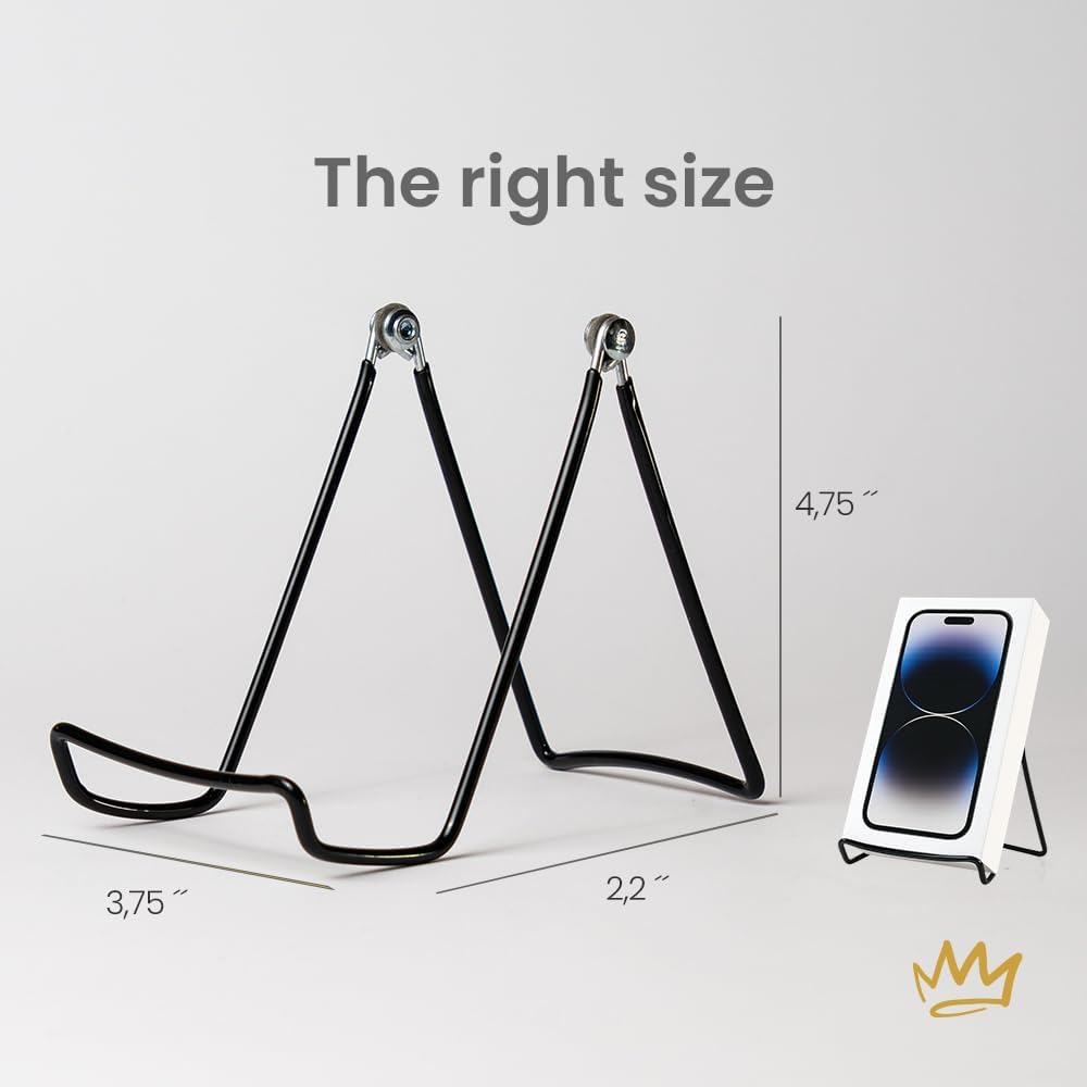 Book Stand / Sturdy Plate Stand for Art / Black Adjustable / 4.75 / Set of 2