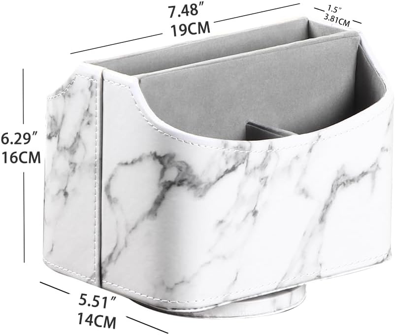 Leather 360°Rotatable Remote Control Holder / 1 Marble