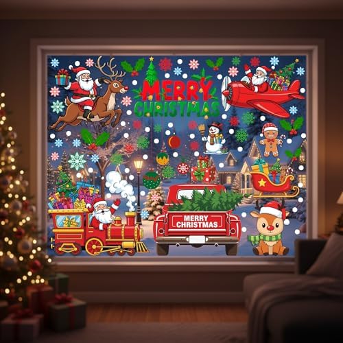 Christmas Window Clings, Xmas Window Decorations