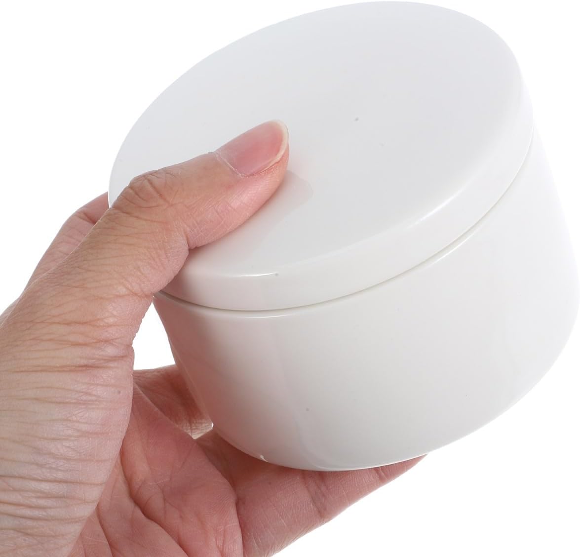 Ceramic Jewelry Box / White / 3 Inch