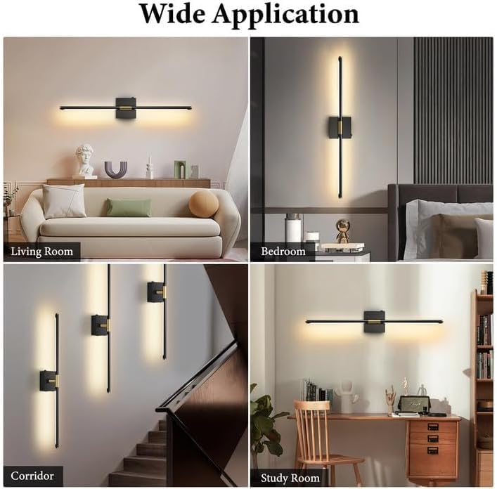 SAIMAND Battery Operated Wall Sconces Set of 2, Wireless Lights with Remote | USB Rechargeable Picture Lamp, 360°
