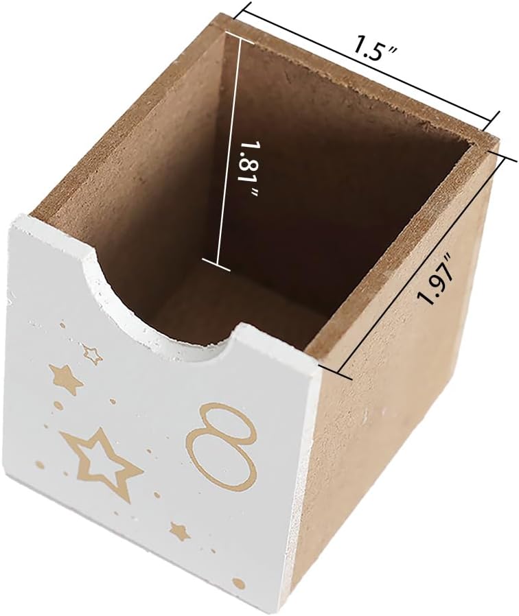 Wooden Christmas Advent Calendar Book with LED-lit Winter Forest Scene - 24 Drawer Countdown with Fine Silver Reindeer