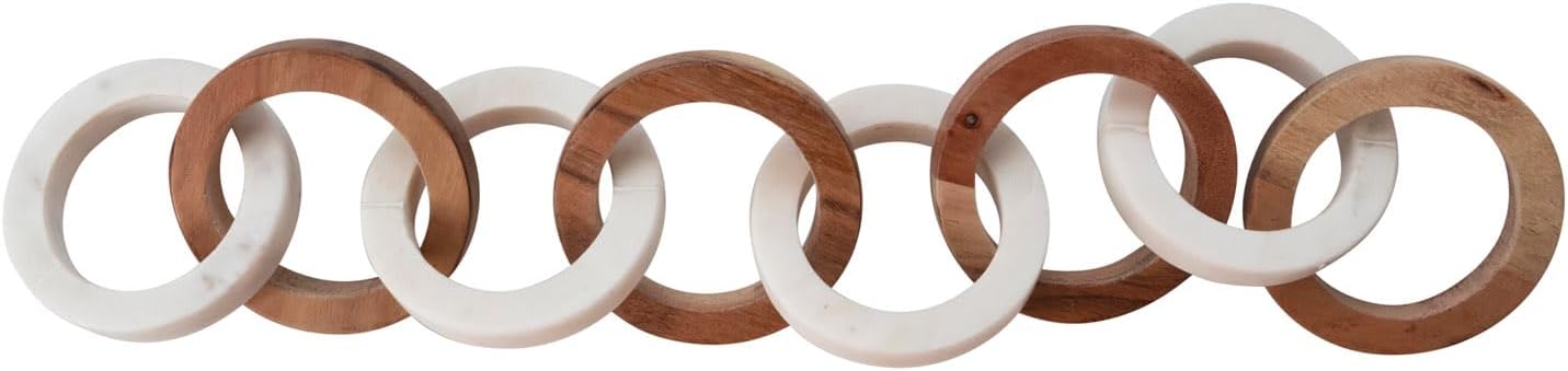 Acacia Wood and Marble Chain