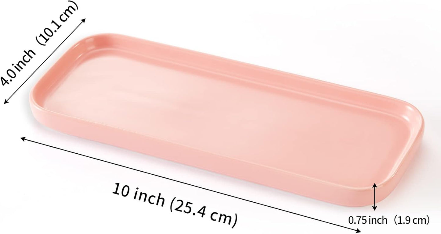 Ceramic Bathroom Tray / Pink