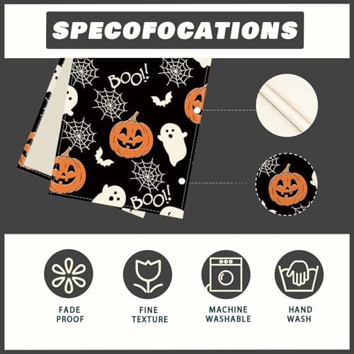 XCHI Halloween Ghost Pumpkin Table Runner for Table Decoration 13x48 Inch