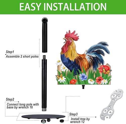 Rooster Paper Towel Holder, Rooster Decor for Countertop Cute Farmhouse Home Table, Housewarming Birthday Gifts for Farm