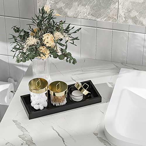 Bamboo Kitchen Tray / 11.3 x 4.4 x 1.1 / Black